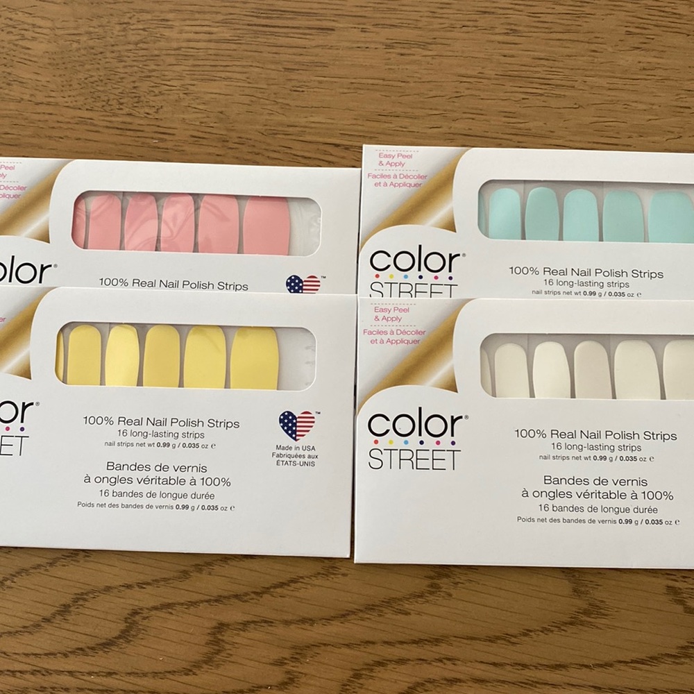 Pastel Color Street Nail Polish Strips